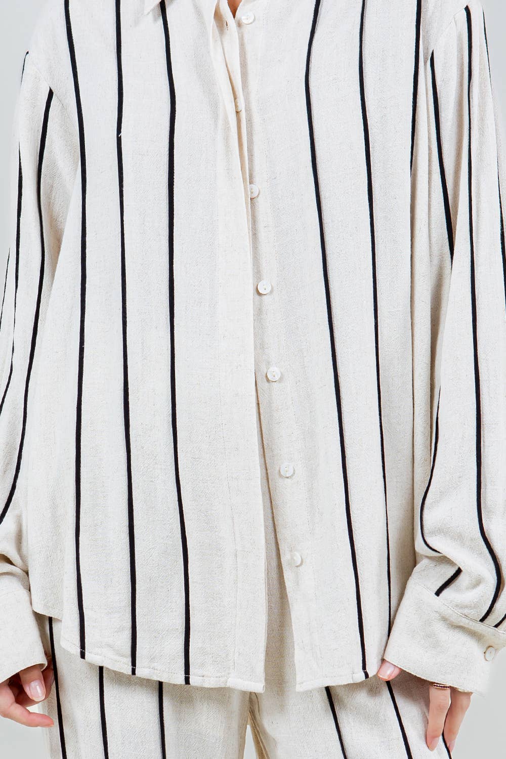 Evie Stripped Button Up