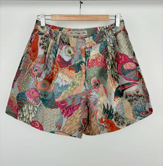 METALLIC JACQUARD PATTERN SHORTS