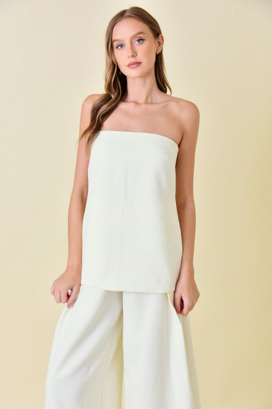 Serena Strapless Woven Top