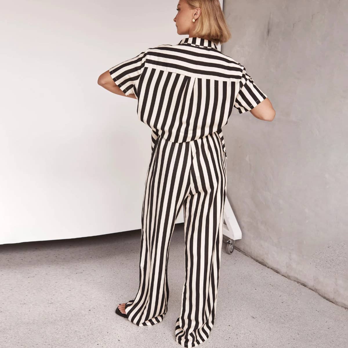 Stripped Color Matching Top